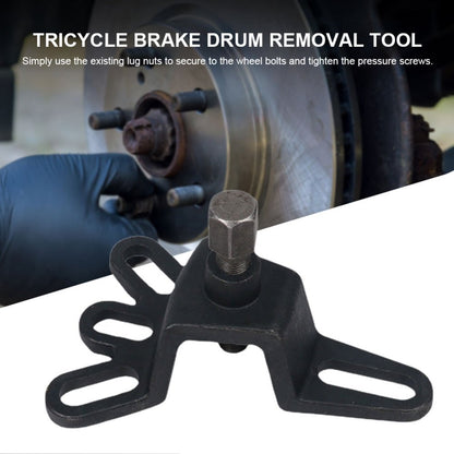 Brake Drum Puller Tool for Motorcycle – Heavy-Duty Cast Iron 4-Hole Wheel Hub Removal Tool for Tricycle, Bike & Scooter, Handheld Brake Drum Remover, DIY Repair Accessory