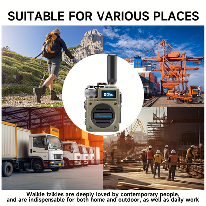 POC Walkie Talkies Long Range Two-Way Radio with SIM Card – No Monthly Fee, 5000-Mile Nationwide Coverage, Shock & Dust Proof for Truckers, Construction, Camping & Hunting
