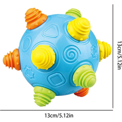 Cat Bouncing Ball Toy - Shake & Dance Crawl Sensory Ball for Cats, Cartoon Pattern Plastic Interactive Rolling Ball, No Battery Needed, Fun Cat Toy for Indoor Cats All Breeds, Ideal Cat Gift
