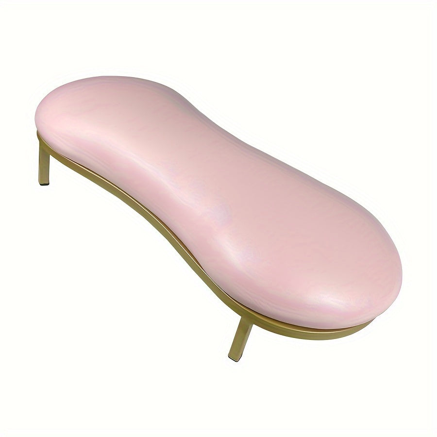 Nail Arm Rest with Metal Base Ergonomic Microfiber PU Cushion 15 Degree Tilt - Luxury Manicure Wrist Rest for Nail Salon Professional Nail Tech Black White Pink