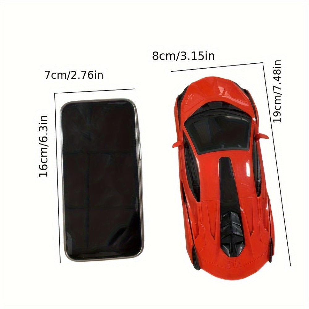 High-Speed Drift RC Car 1:24 Scale with LED Lights 4-Channel Simulation Model Remote Control Car for Kids Boys Girls – Green Blue Black Red Black, Birthday Christmas Halloween Gift Ages 6+