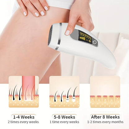 IPL Hair Removal Device LEFINEE Flagship Pro Cordless 999K Flashes — Painless Permanent Hair Remover for Women & Men, Adjustable Intensity Full Body Face Legs Bikini Underarms At-Home Use