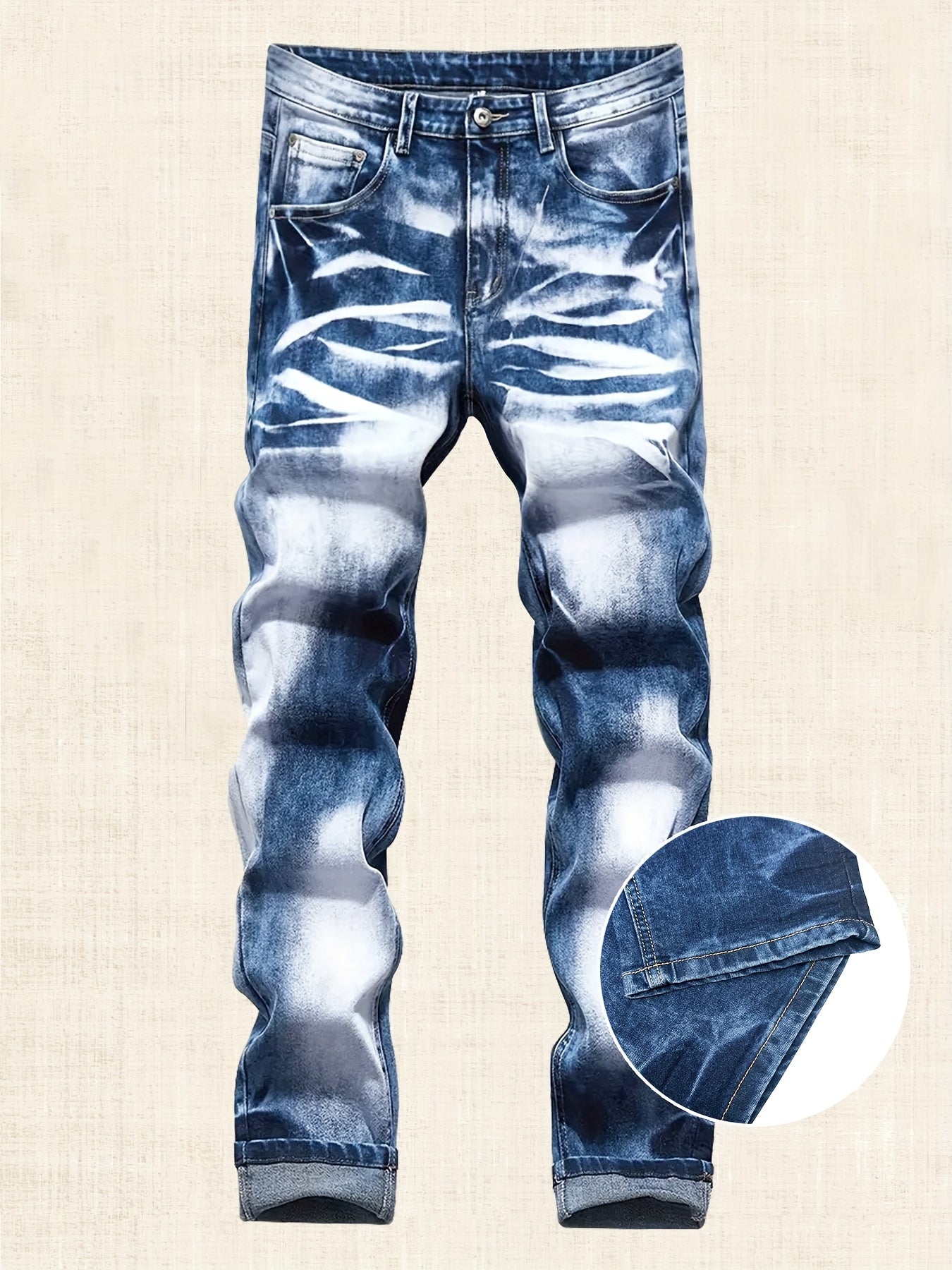 Men's Slim Fit Jeans - Vintage Wash Clean Finish