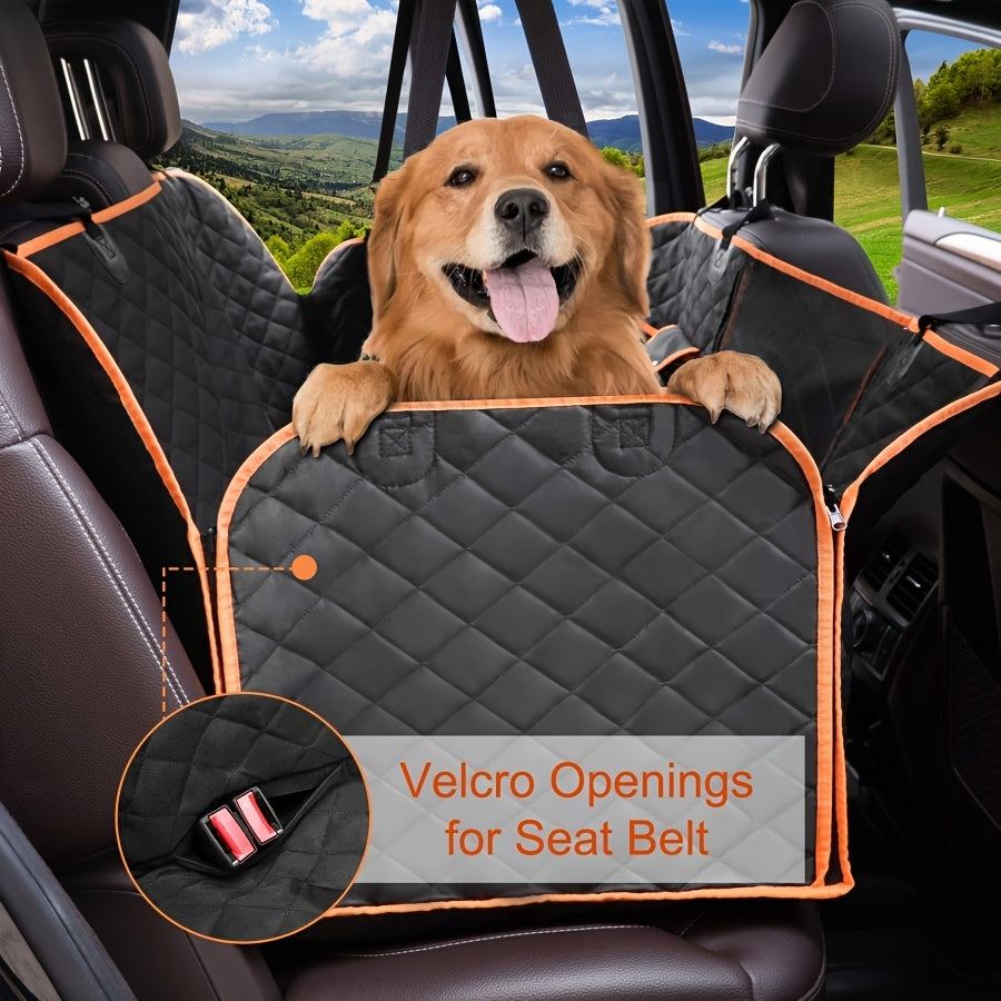 Heavy-duty Dog Car Seat Cover - Wear-resistant and Non-slip Backseat Protector - Easy-to-clean Nylon Pet Seat Cover for SUVs, Sedans, and Trucks - Scratch-resistant and Spill-proof Interior Protection, Specially Designed for Dogs