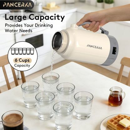 Portable Electric Kettle 400W – 1L 33.8oz Fast Heating 304 Stainless Steel Kettle with Smart Temperature Control, Boil & Warm Functions, Safe & Easy to Clean, Perfect for Travel & Home – Green, White