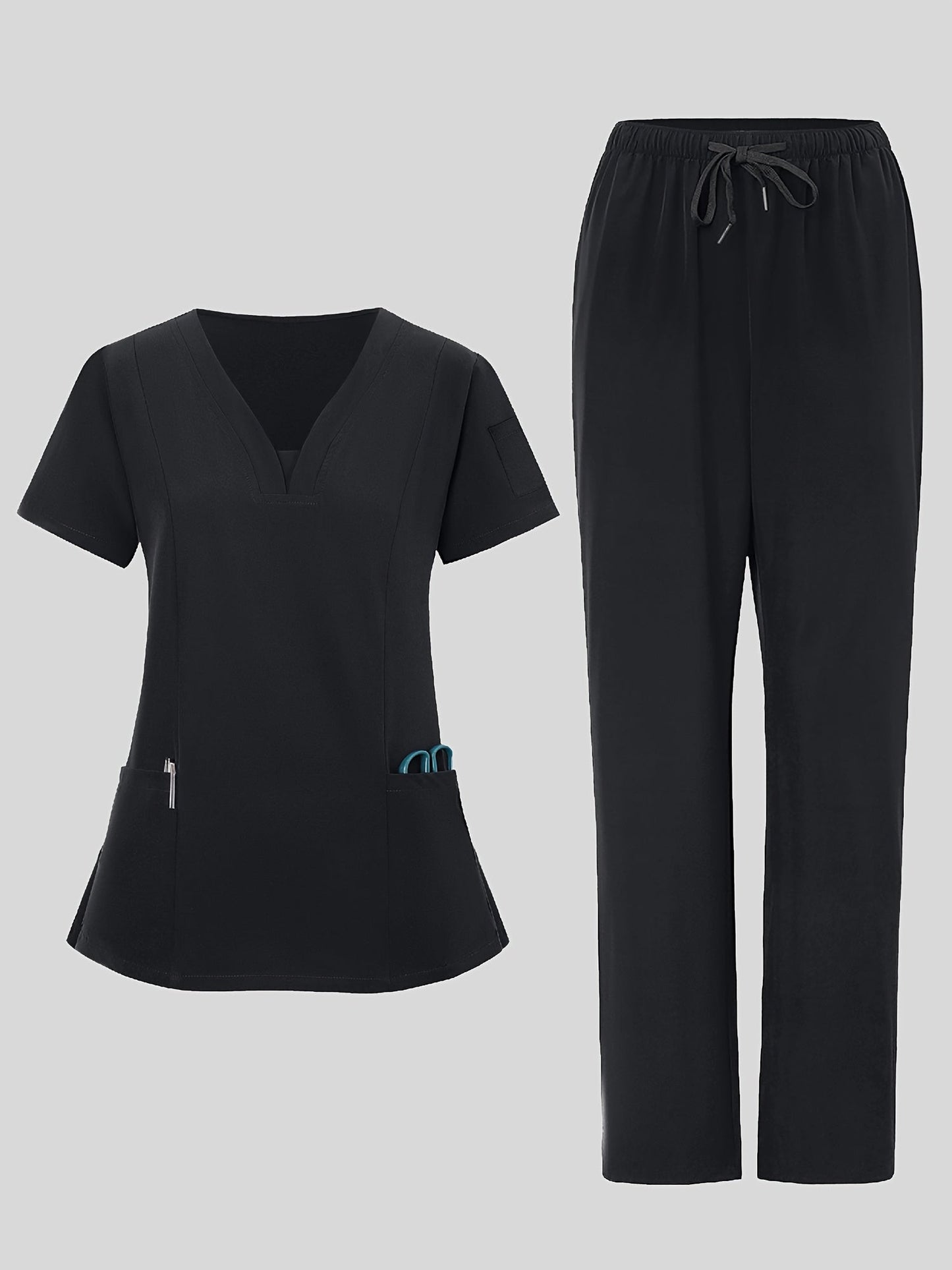 Women's Dark Green V-Neck Pants - product view 22