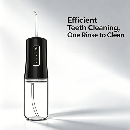 Water Flosser Portable Oral Irrigator – 360° Rotating Nozzle, 3 Pressure Modes, 4 Nozzle Tips, Rechargeable Cordless Teeth Cleaner for Travel & Daily Use