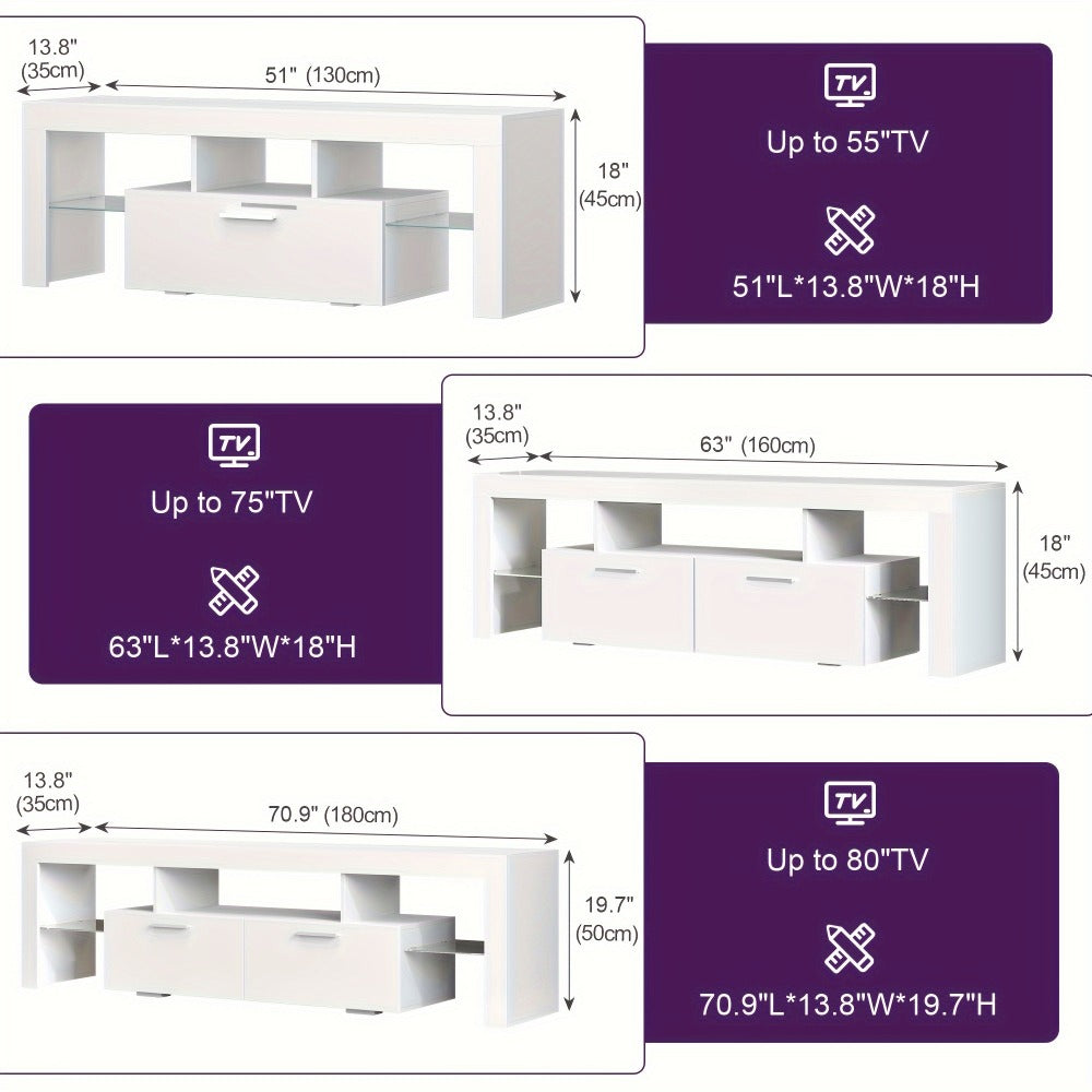 55-80 Inch TV Stand with Storage Drawers for Practical Everyday Home Use detail image - detail view 15