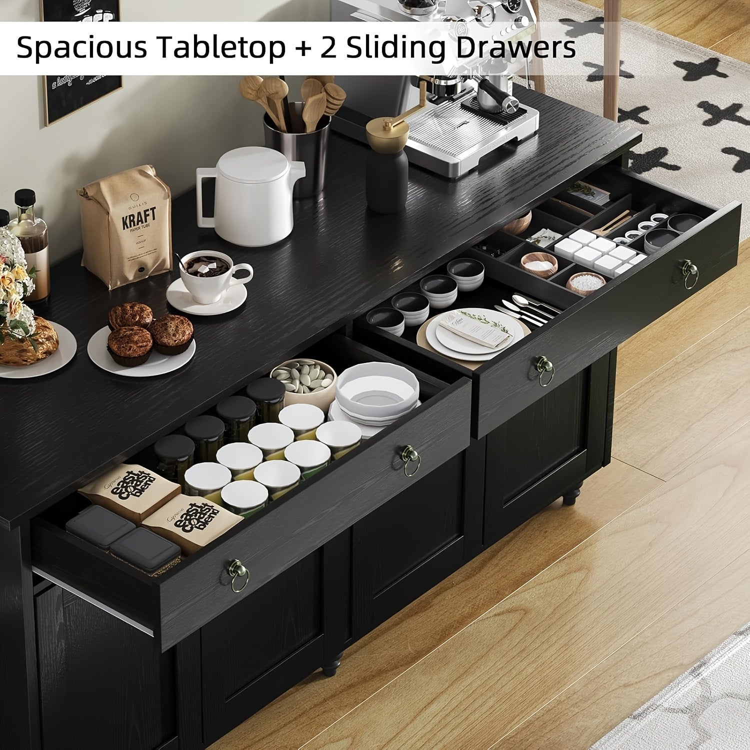Buffet Cabinet shown in the Black-1 option