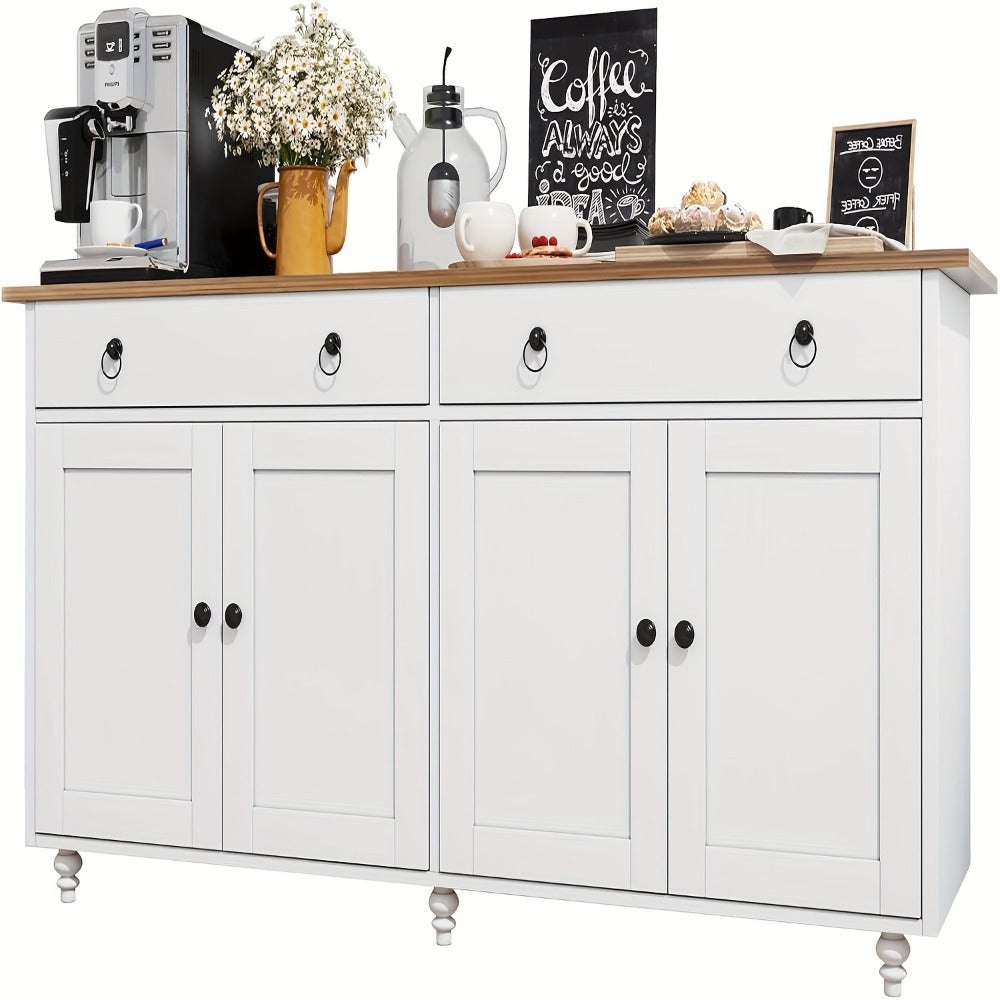 55-Inch Buffet Cabinet with Adjustable Shelves for Organized Everyday Storage in Entryway detail image