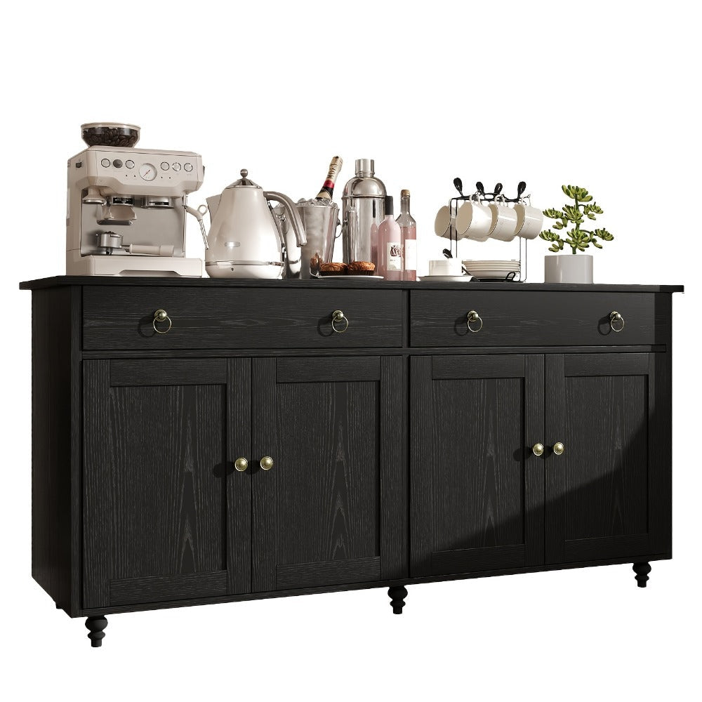 55-Inch Buffet Cabinet with Adjustable Shelves for Organized Everyday Storage in Entryway detail image - detail view 9