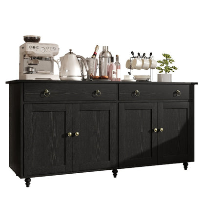 55-Inch Buffet Cabinet with Adjustable Shelves for Organized Everyday Storage in Entryway detail image - detail view 9