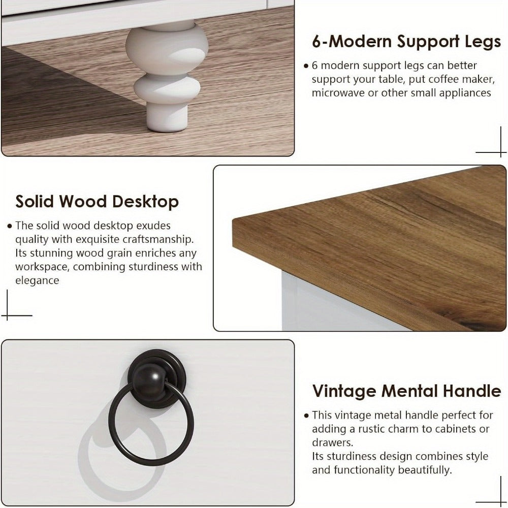 55-Inch Sideboard with Multiple Color Options for Practical Everyday Home Use in Kitchen detail image - detail view 7