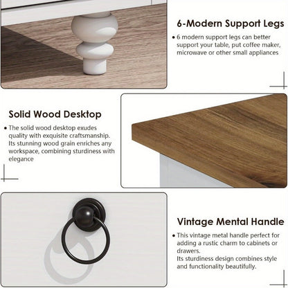 55-Inch Sideboard with Multiple Color Options for Practical Everyday Home Use in Kitchen detail image - detail view 7