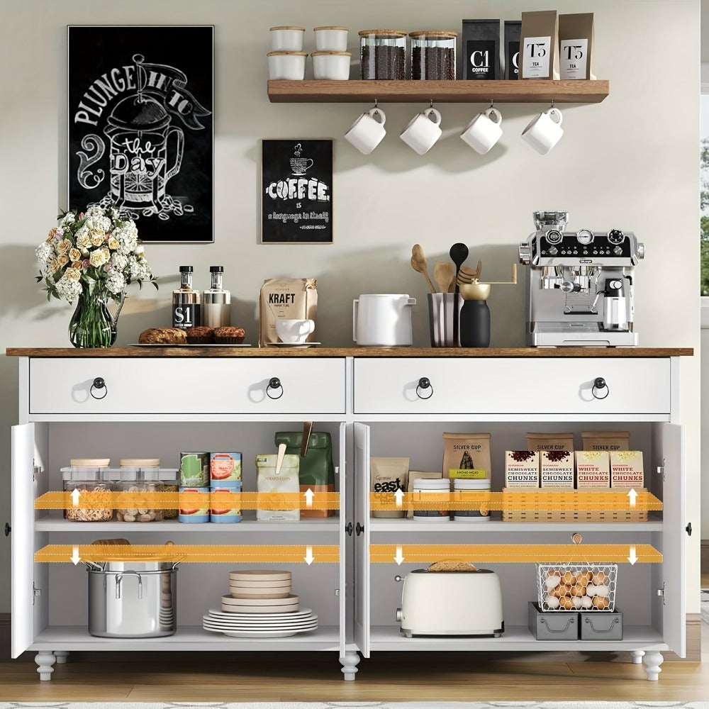 55-Inch Sideboard with Multiple Color Options for Practical Everyday Home Use in Kitchen detail image - detail view 9