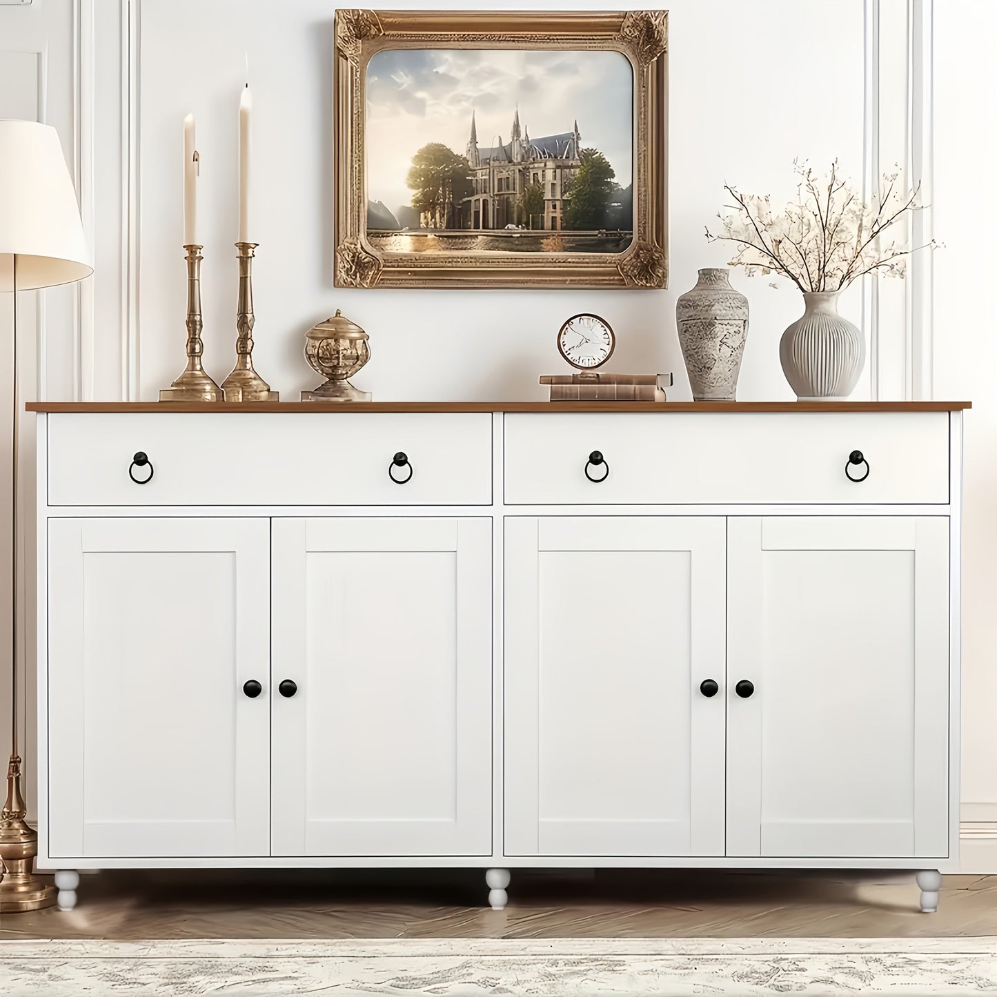 Sideboard shown in the White-2 option