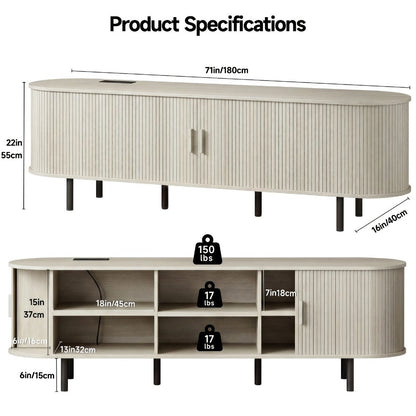 55-Inch TV Stand with Charging Station for Practical Everyday Home Use detail image - detail view 22