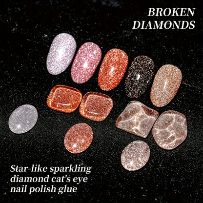 Glitter Gel Nail Polish Set 5 Colors Pastel Sparkling Diamond Shimmer – Soak-Off LED UV Semi-Permanent Gel Varnish Photo Frame Bottle Spring Summer Nail Art Kit for Women Home Salon Manicure Gift