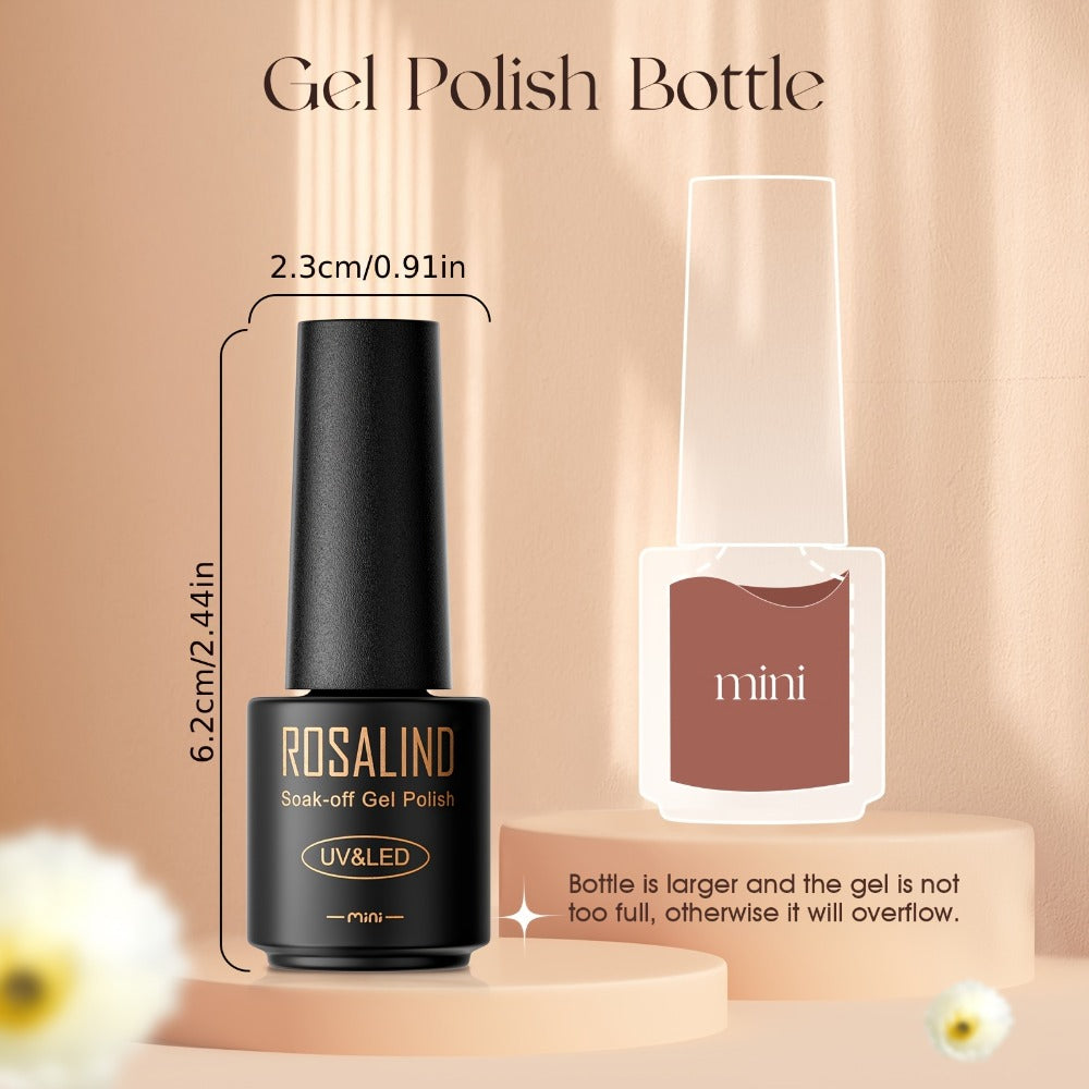 Gel Nail Polish Set 92 Colors 100-Piece Complete Kit – Soak-Off Gel Polish with Base Coat Glossy & Matte Top Coat, All-Season UV/LED Curable Nail Art Collection for Salon & Home Women by ROSALIND