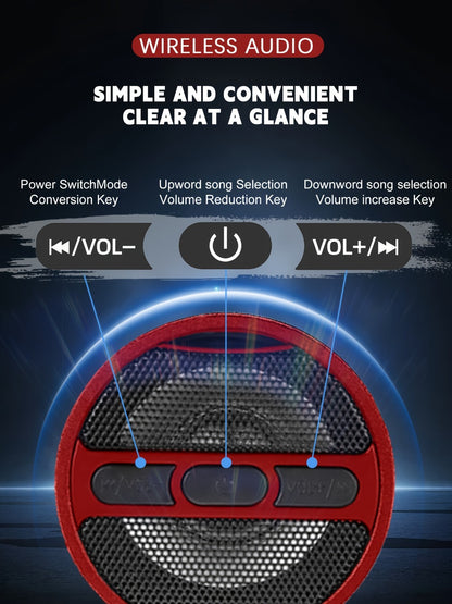 Motorcycle Bluetooth Stereo Speaker System with Built-In Amplifier – 3" Handlebar Mount Speakers, MP3 & USB, 12V, 20W×2 for ATV, Dirt Bike & Cruiser, Waterproof Radio Antenna, Black / Silver