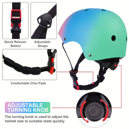 3D Shark Kids Bike Helmet with Knee and Elbow Pads Set – Ultra-Light 230g Adjustable Safety Helmet Ages 5+, 11 Ventilation Holes, Multi-Sport Protective Gear for Boys and Girls | Bike Scooter Roller Skate