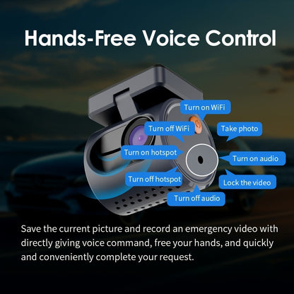 Mini Dash Cam 1296P FHD - KAWA MINI 3 WiFi Dash Camera, Voice Control, Color Night Vision, Super Capacitor, 24/7 Parking Monitor, WDR, H.265, Loop Recording, App Control