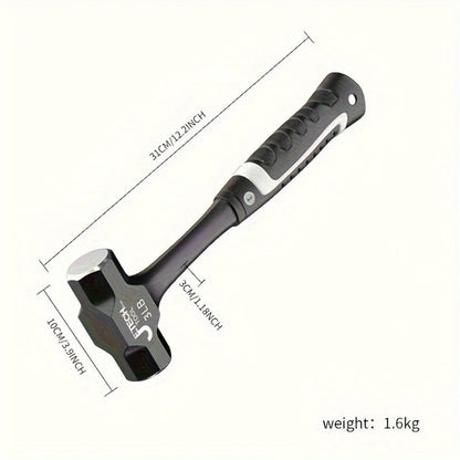Octagonal Hammer 2/3/4 LB – Heavy-Duty Non-Slip Handle, Professional Masonry & Demolition Sledge Hammer for Stone, Concrete, Construction & DIY Home Projects