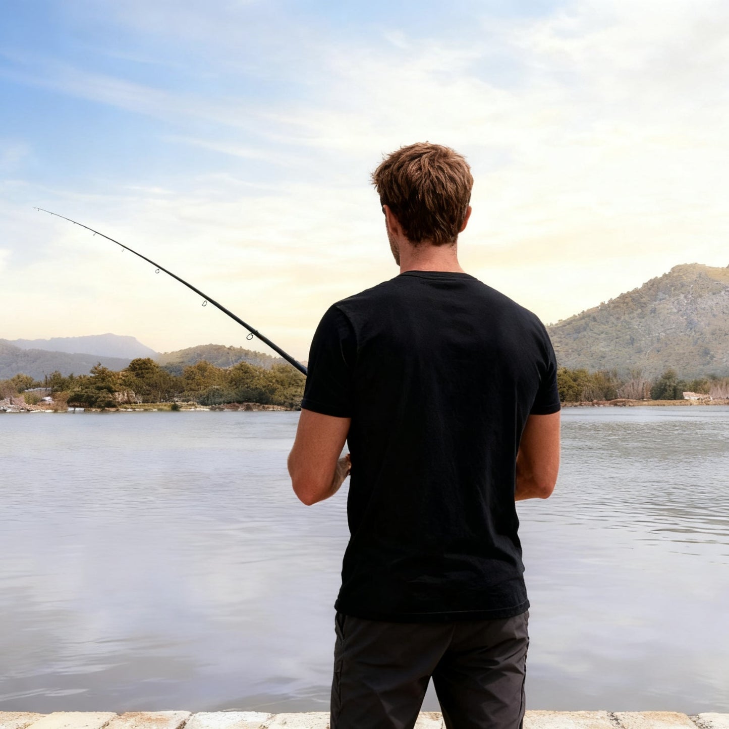 Carbon Fiber Fly Fishing Rod and Reel Combo Set 165cm Aluminum Alloy Reel EVA Grip Left Right Hand Fly Fishing Kit Black Gold Beginner Outdoor Fishing Gift