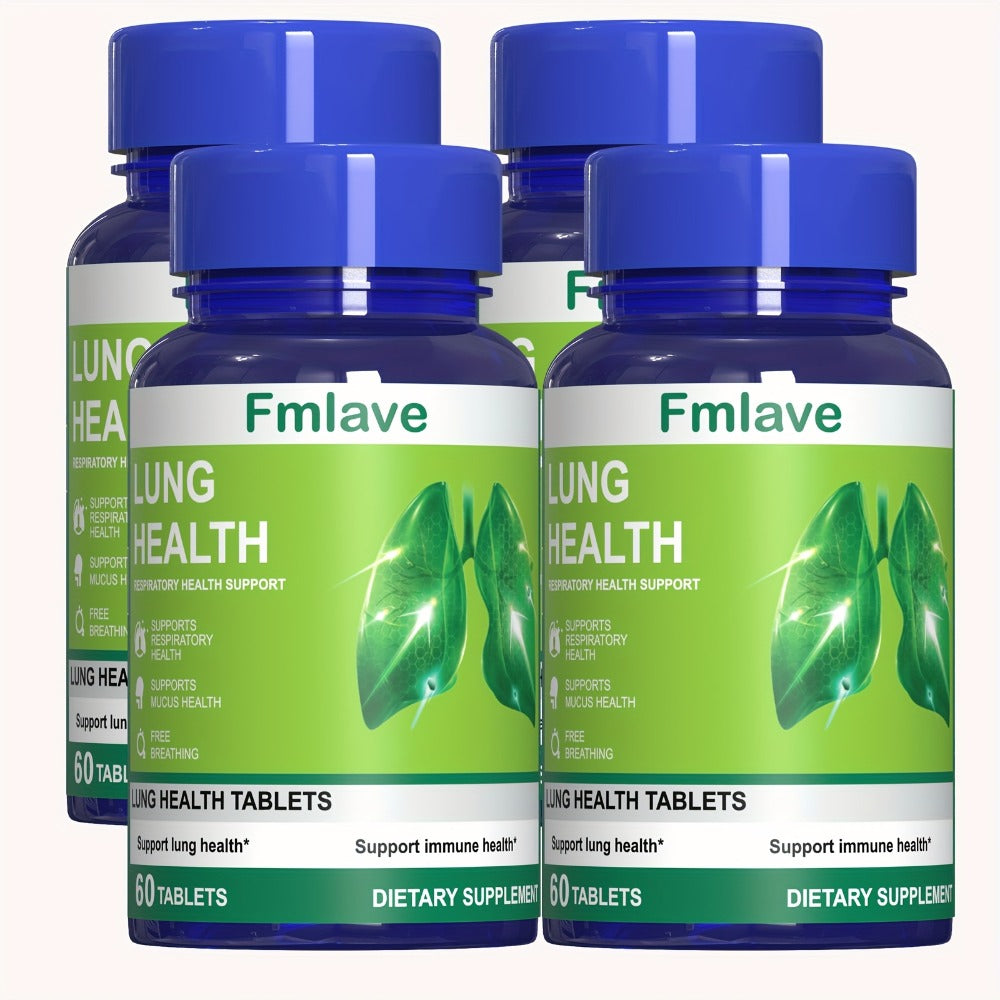 Herbal Lung Cleanse Supplement 60 Tablets — Respiratory Health Support, Breathing Comfort, Mucus Clearance & Immune Boost | Natural Lung Detox for Women & Men | 36g Herbal Extract Blend
