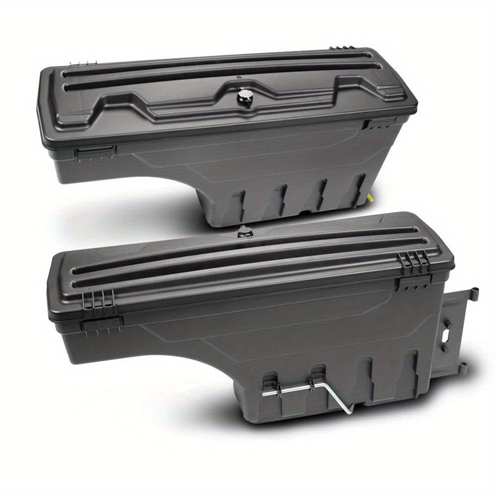 2pcs Left Driver And Right Passenger Side Lockable Truck Bed Storage Toolbox For Dodge For Ram For 1500 For 2500 For 3500 2002-2018 Drawer