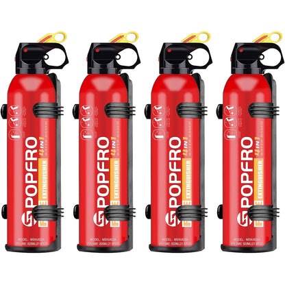 Portable Fire Extinguisher | Home, Garage, Kitchen,  Four-in-One  Fire Extinguisher | for Electrical, Textile And Oil Fires | Non-toxic, Easy to Clean | Wall-mounted