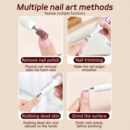 Adjustable Speed Nail Drill Machine 20000RPM with Digital Display — Portable Electric E-File for Acrylic Gel Natural Nails, Professional Nail Sander with Accessory Bits for Home & Salon Manicure Pedicure