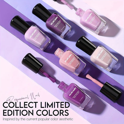Nail Polish Set 6 Colors Quick Dry Long-Lasting – Hot Pink, Rose Red, Lilac Purple, Nude Pink, Lavender & Violet High Gloss 0.25oz, Chip-Resistant Nail Polish Gift Set for Women Teens Girls