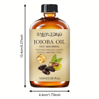 Jojoba Oil Body Massage Oil 2 Pack - Natural Fragrance Moisturizing Skin Care Oil for Face Body Hair Nails Eyelashes Shower Oil Lightweight Fast Absorbing Non-Greasy Women Gift Set