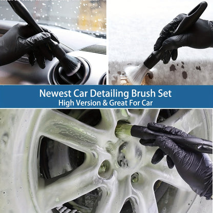 26-Piece Car Detailing Kit – Complete Car Cleaning Brush Set with Drill Brushes, Wheel Brush, Wash Mitt, Cleaning Gel & Squeegee for Interior, Exterior & Wheels