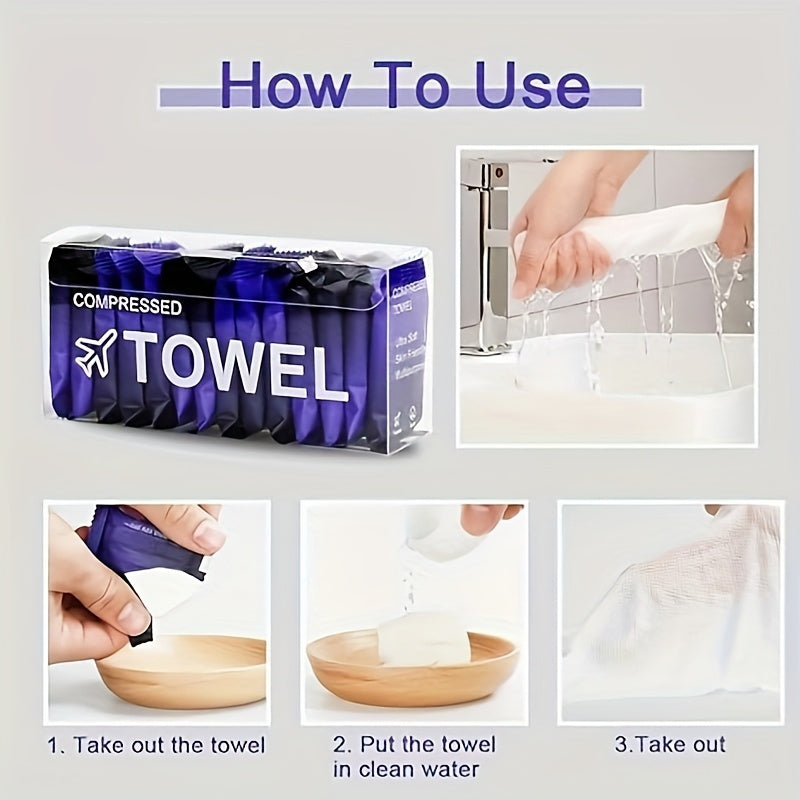 Compressed Towel Tablets 28 Pack - Disposable Magic Coin Tissue, Expandable Face Towel 11.8x9.4 Inch, Individually Wrapped Portable Paper Towel for Travel Camping Hiking Sport Gym Outdoor Emergency