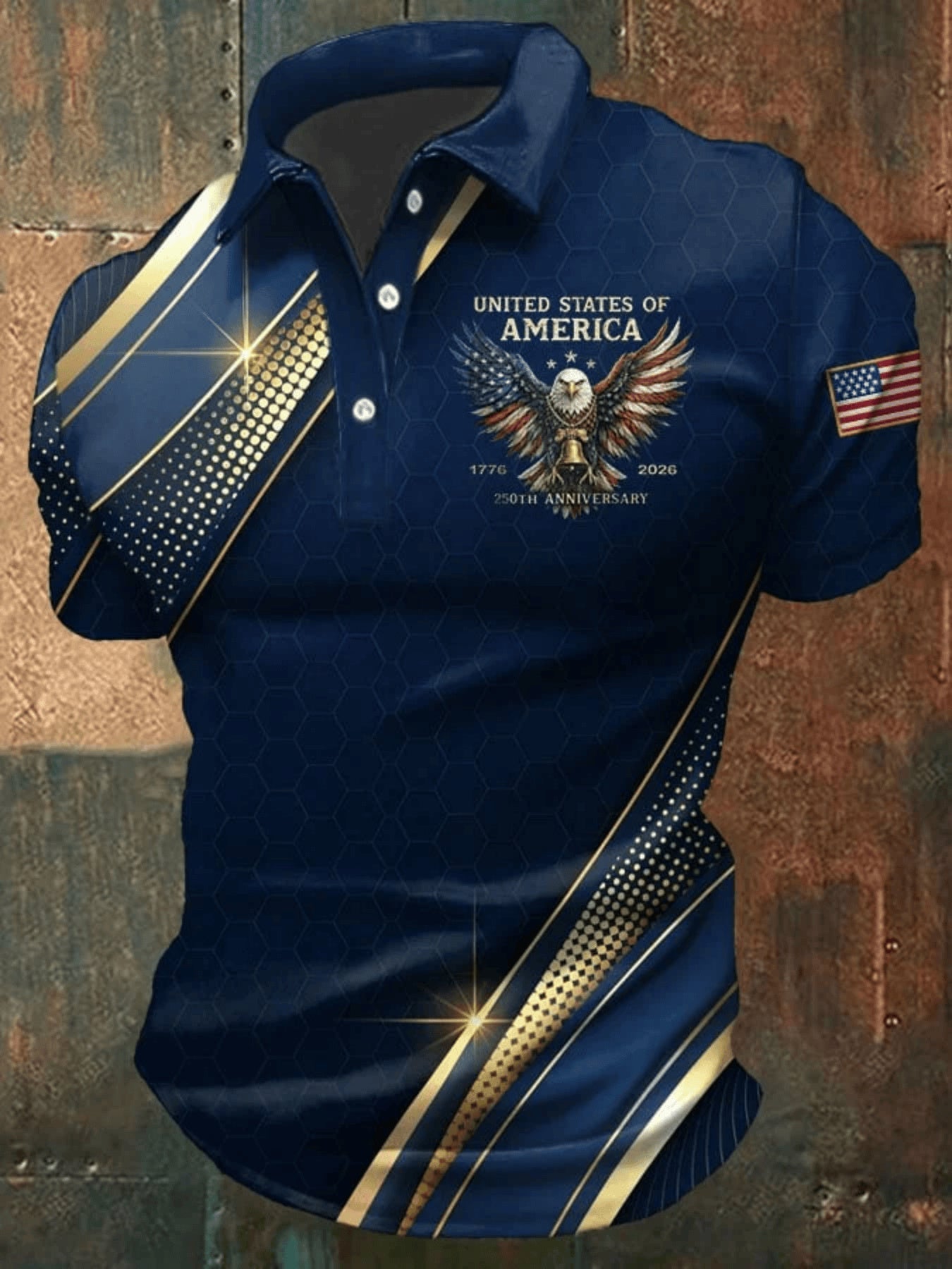 Men's Graphic Print Polo Shirt - Collared Short Sleeve 838373