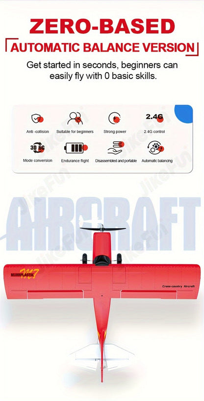 RC Airplane QIDI560 M7 Brushless Fixed Wing – 6-Channel 6-Axis Gyro Remote Control Plane with 3D Stunts, EPP Foam Aircraft, 120M Range, 2 Batteries Included, Gift for Beginners & Hobbyists