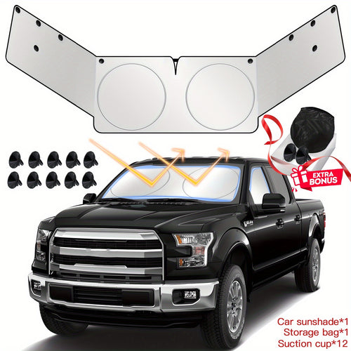 2026 New Upgraded Windshield Sun Shade- Universal Front And Side Window Sun Cover Block Sun Heat Protect Vehicle Interior Accessories Sunshades Prevent Prying And Protect Privacy, Summer Gift for Car(L)