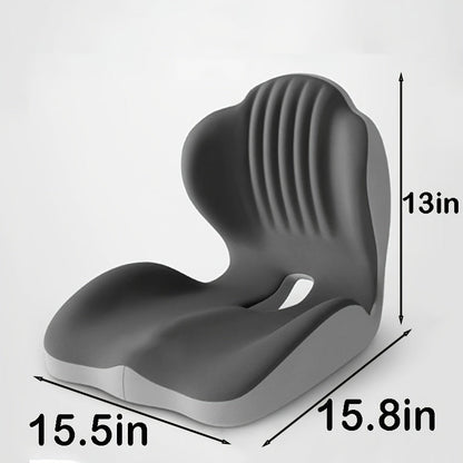 Hip & Lumbar Support Seat Cushion Ergonomic Memory Foam – Breathable High-Density Back Support Pillow for Office Chair, Car Seat & Long Sitting, Daily Use or Gift