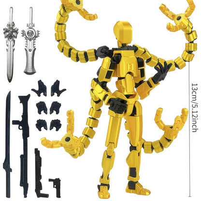 3D Printed Action Figure Set 2pcs T13 – 5.5 Inch Assembled Collectible Desktop Ornament Toy Figures for Game Enthusiasts, Shelf Decor & Gift, Multiple Color Options