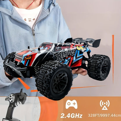 1:18 Scale RC Off-Road Car 35+ KM/H 4WD – 2.4GHz High Speed All-Terrain Remote Control Truck, Hobby Grade RC Racing Crawler for Kids & Adults, Birthday Gift, Blue or Red