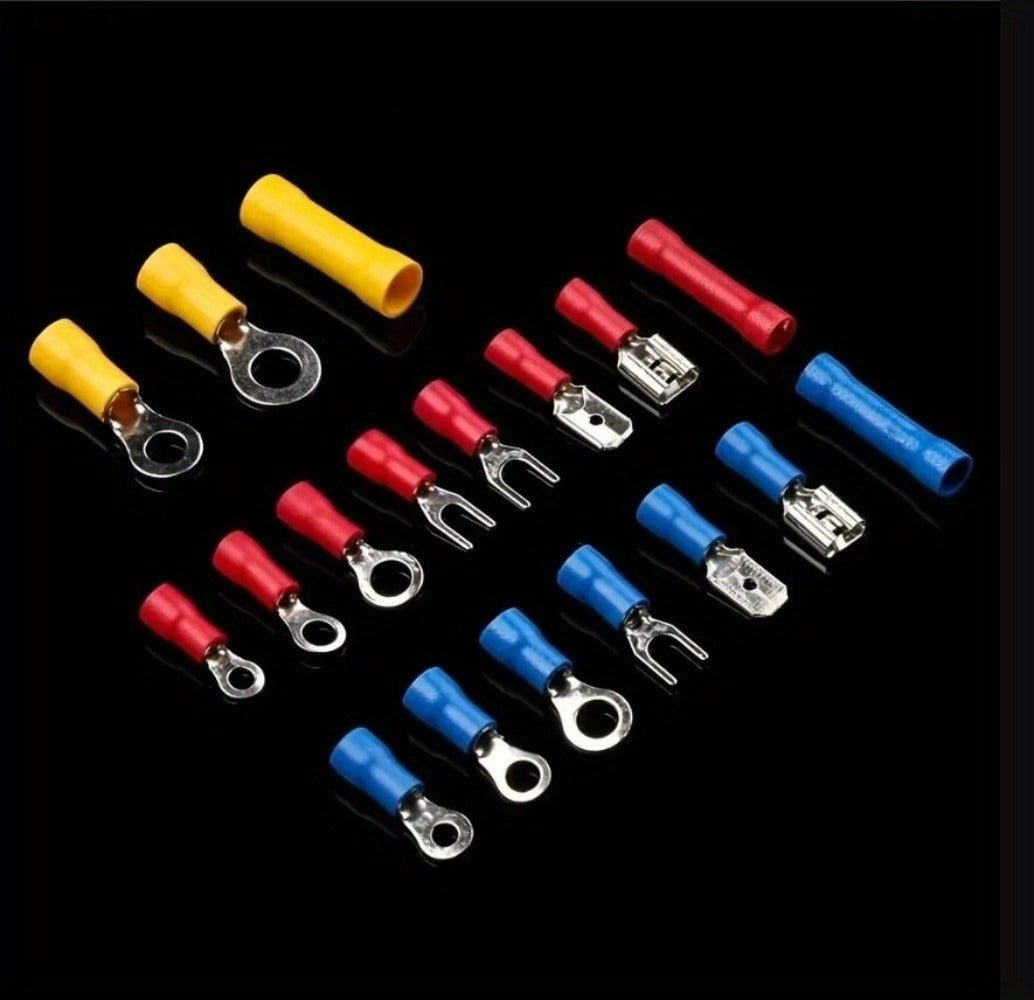 Electrical Crimp Terminals 280pcs Assorted Kit – Insulated Ring Fork Spade & Butt Wire Connectors for Automotive Marine & Home Wiring, Universal Cable Connector Set with Storage Case
