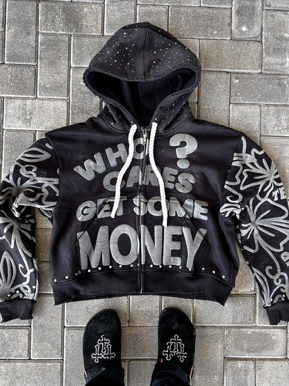 Unisex Relaxed Graphic Zip-Up Hoodie