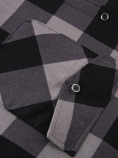 Men's Versatile Plaid Pullover Coat