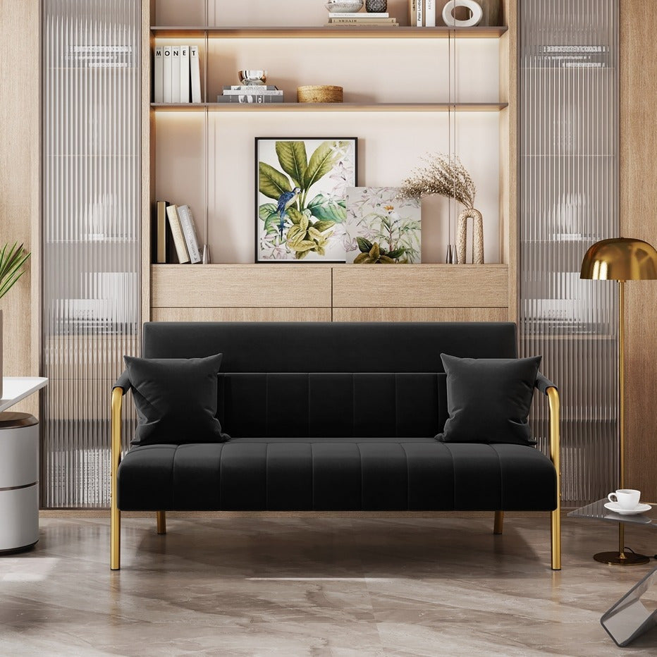 Loveseat Sofa shown in the Black option