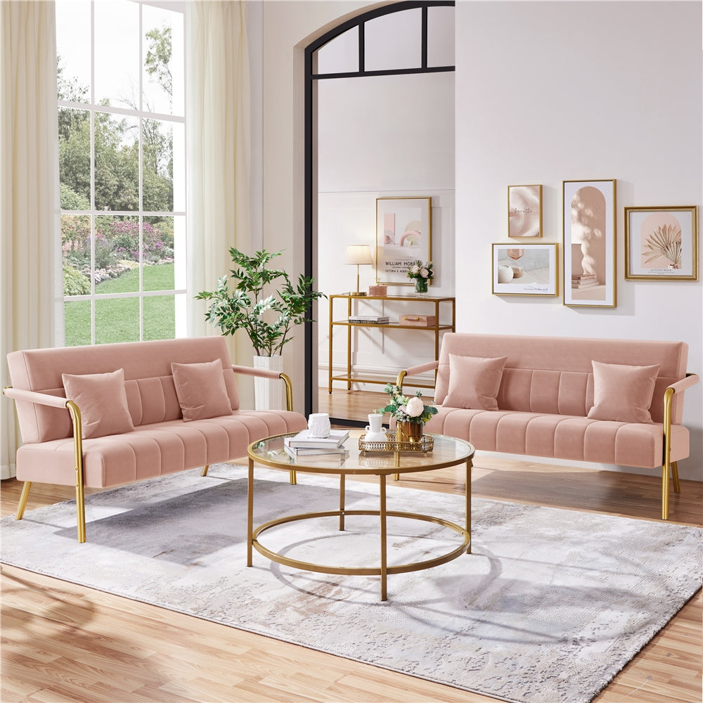 56.5-Inch Metal Loveseat Sofa for Comfortable Everyday Seating in Living Room detail image - detail view 10