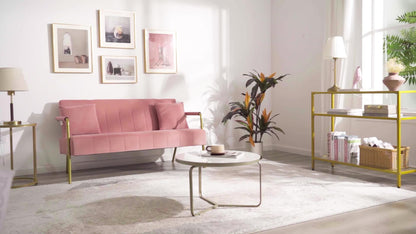 56.5-Inch Metal Loveseat Sofa for Comfortable Everyday Seating in Living Room detail image - detail view 19