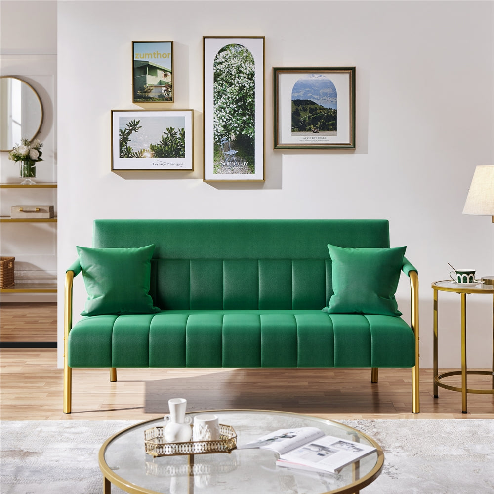 Loveseat Sofa shown in the Green option