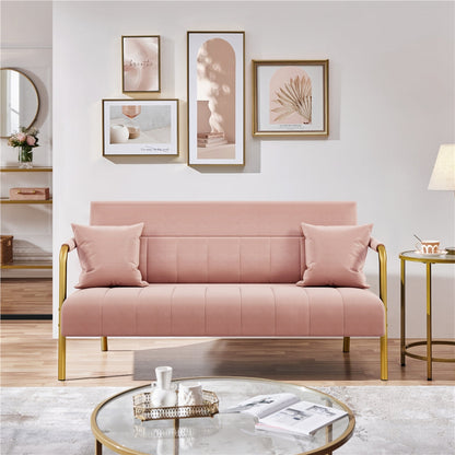 Loveseat Sofa shown in the Pink option